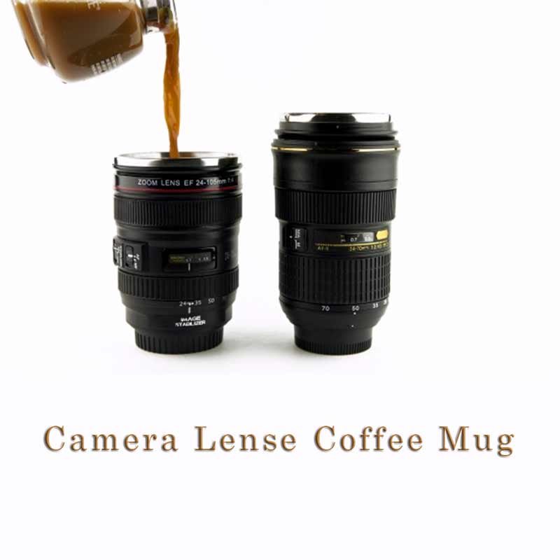 Camera lens coffee mug