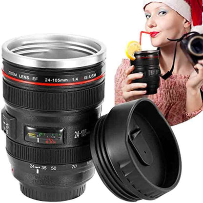 Camera lens coffee mug