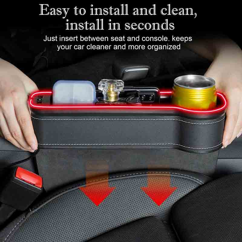 Car Seat Gap Filler and Storage Box Pair