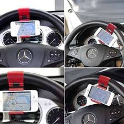 Car steering wheel mobile holder - multicolor