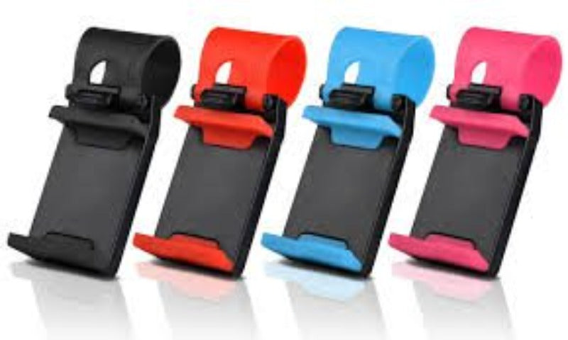 Car steering wheel mobile holder - multicolor