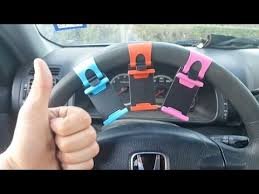 Car steering wheel mobile holder - multicolor