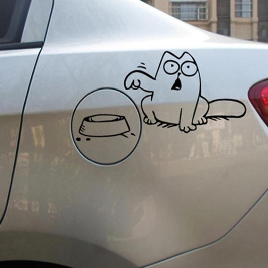 Cat car (black) car sticker