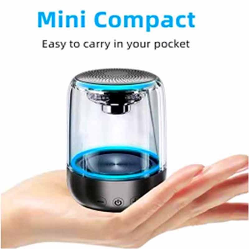 Mini portable crystal glass bluetooth wireless stereo speaker