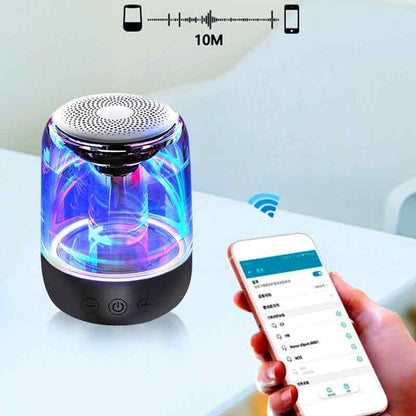 Mini portable crystal glass bluetooth wireless stereo speaker