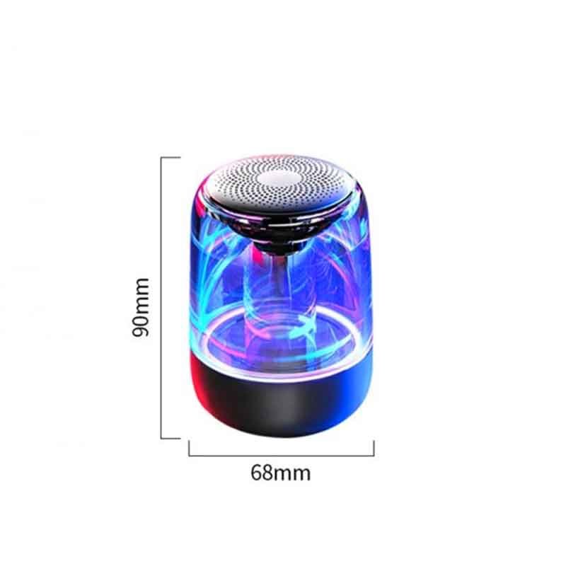 Mini portable crystal glass bluetooth wireless stereo speaker