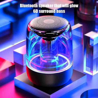 Mini portable crystal glass bluetooth wireless stereo speaker