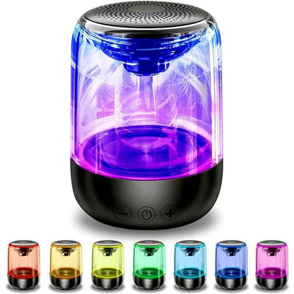 Mini portable crystal glass bluetooth wireless stereo speaker