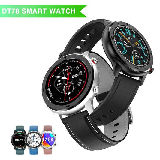 Dt78 smart watch ip68 waterproof reloj hombre mode with ppg blood pressure heart rate sports fitness