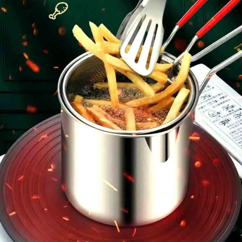 Double Layer Stainless Steel Deep Frying Pot