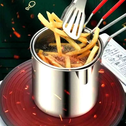 Double Layer Stainless Steel Deep Frying Pot
