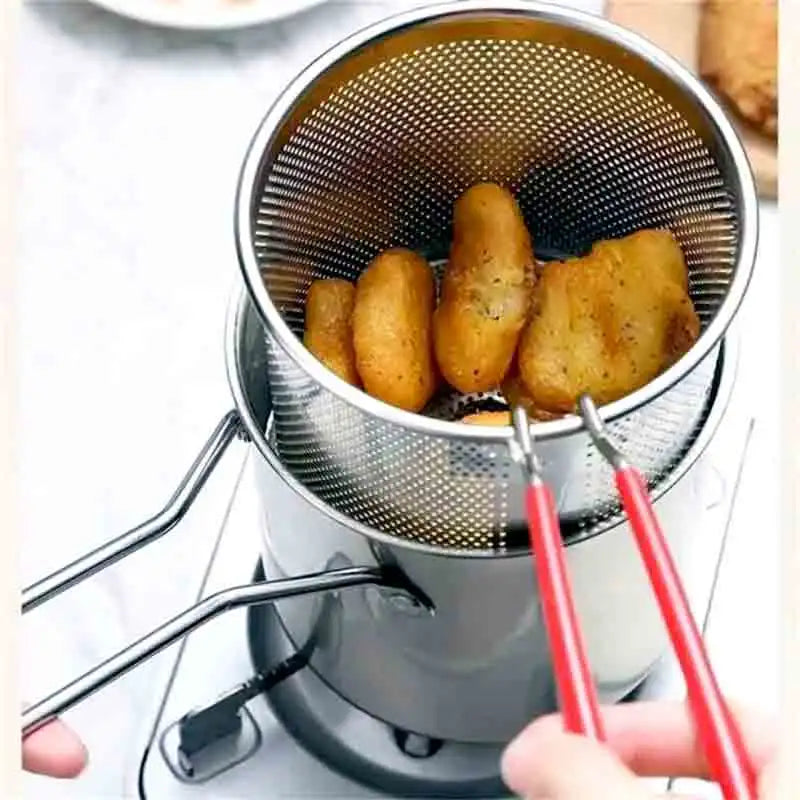 Double Layer Stainless Steel Deep Frying Pot