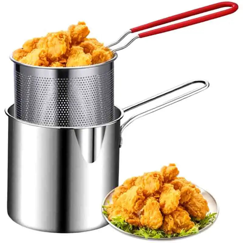 Double Layer Stainless Steel Deep Frying Pot