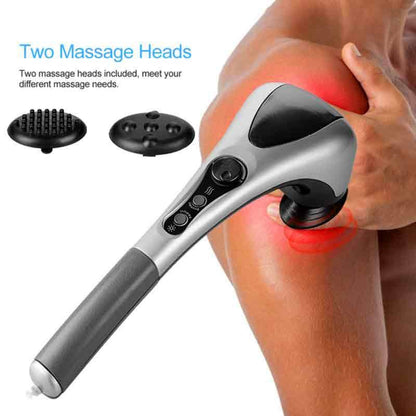 Double heads heating massager