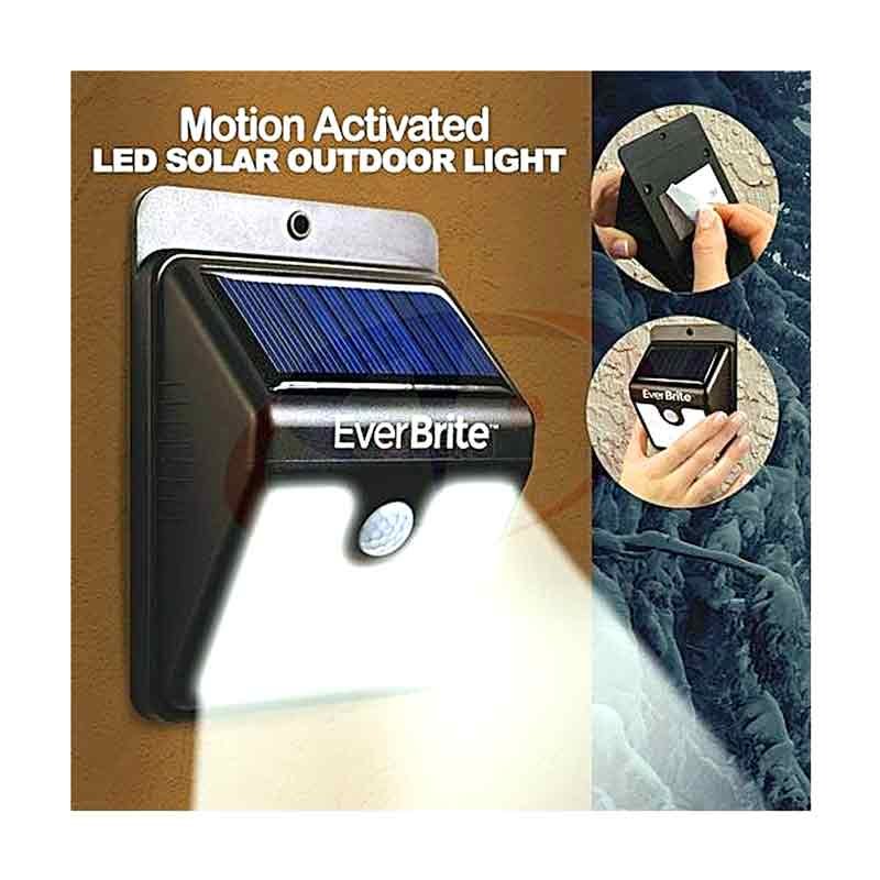 Ever brite outdoor motion activated solar power led light