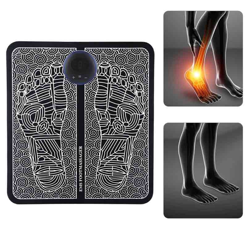 Ems foot massager pad portable foldable massage pad improve blood circulation relief pain relax feet