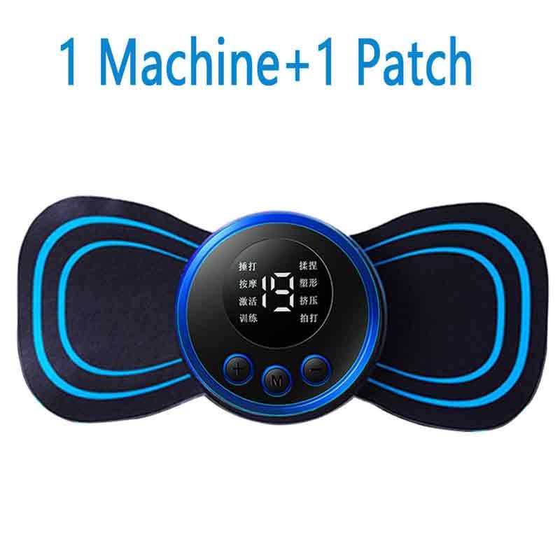 EMS Mini Portable Electric Neck Back Body Pain Relief Massager