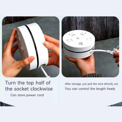 Electrical Foldable Extension 3 USB Socket 16.5 Feet Long