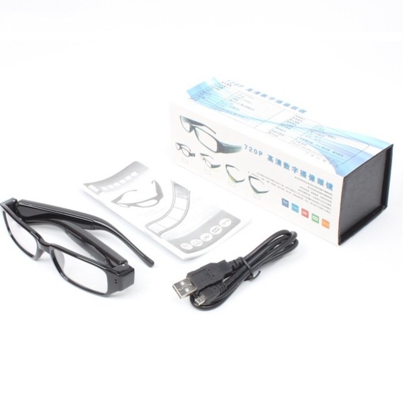 Glasses camera and mic for making video 1080p hd