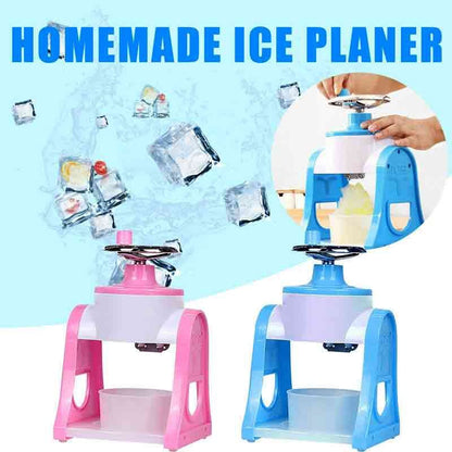 Portable manual ice crusher multi-function hand shaved ice machine bar