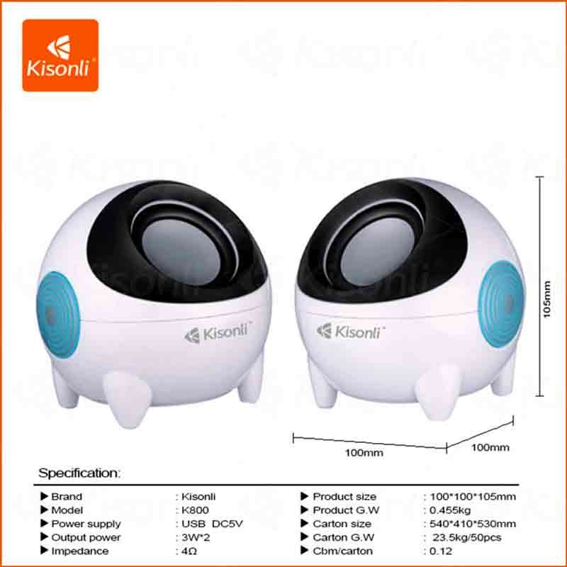 Kisonli k800 small mini speakers for pc