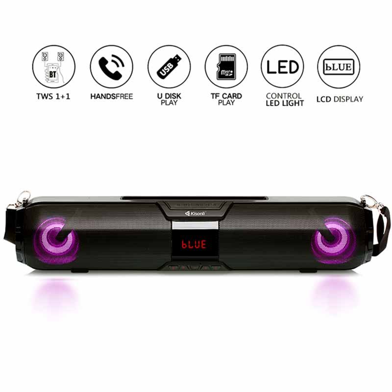 Kisonli led-900 tws soundbar bluetooth speaker