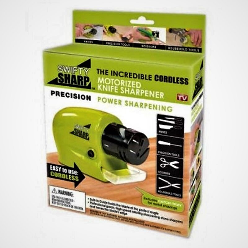 Swifty sharp cordless motorized knife sharpener