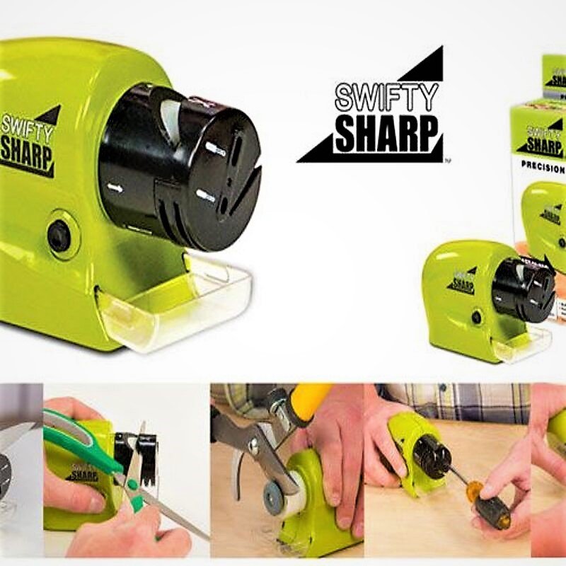 Swifty sharp cordless motorized knife sharpener