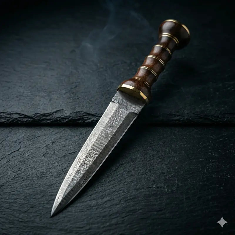 Hand-forged Damascus Steel Dagger
