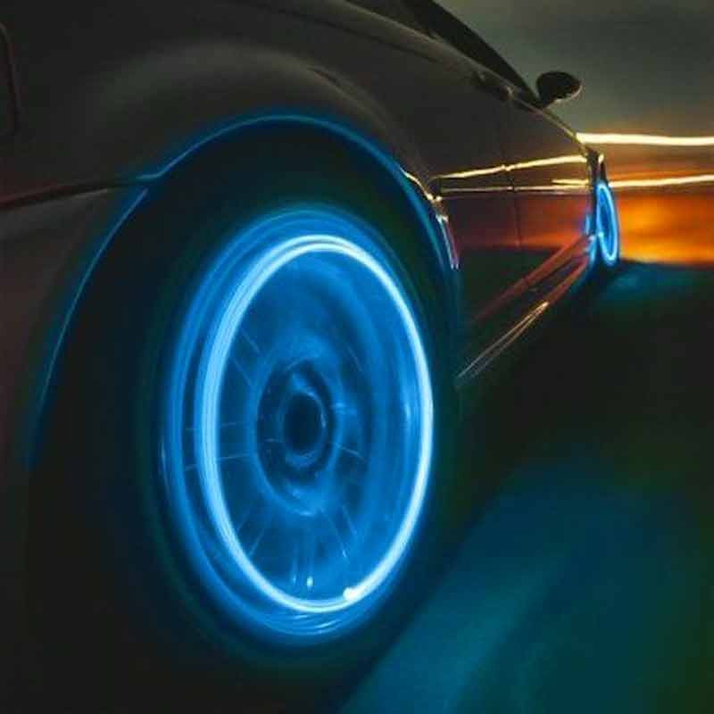 Led Flash Tire Wheel Valve Cap Light Pack Of 4