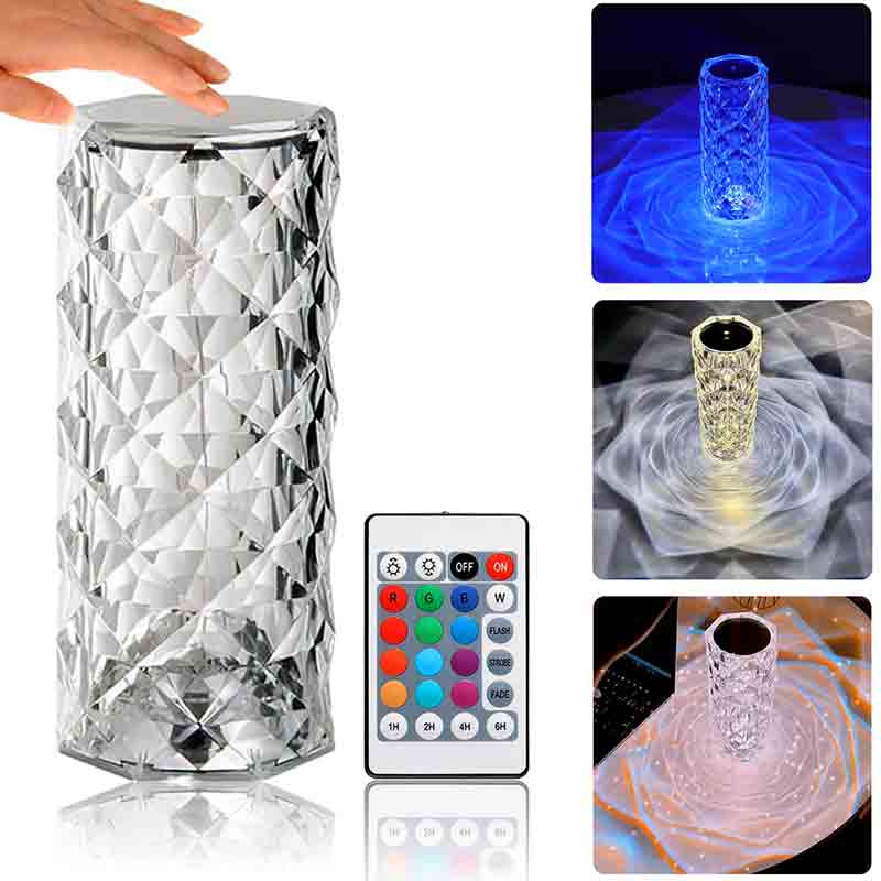 Rechargeable Rose Diamond Table Lamp