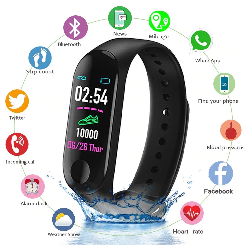 M3 band sport wristband blood pressure monitor heart rate