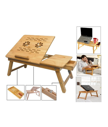 Multipurpose wooden laptop table with drawer study table