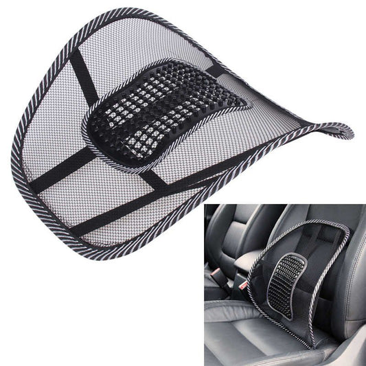 Car seat back support massage cushion mesh relief