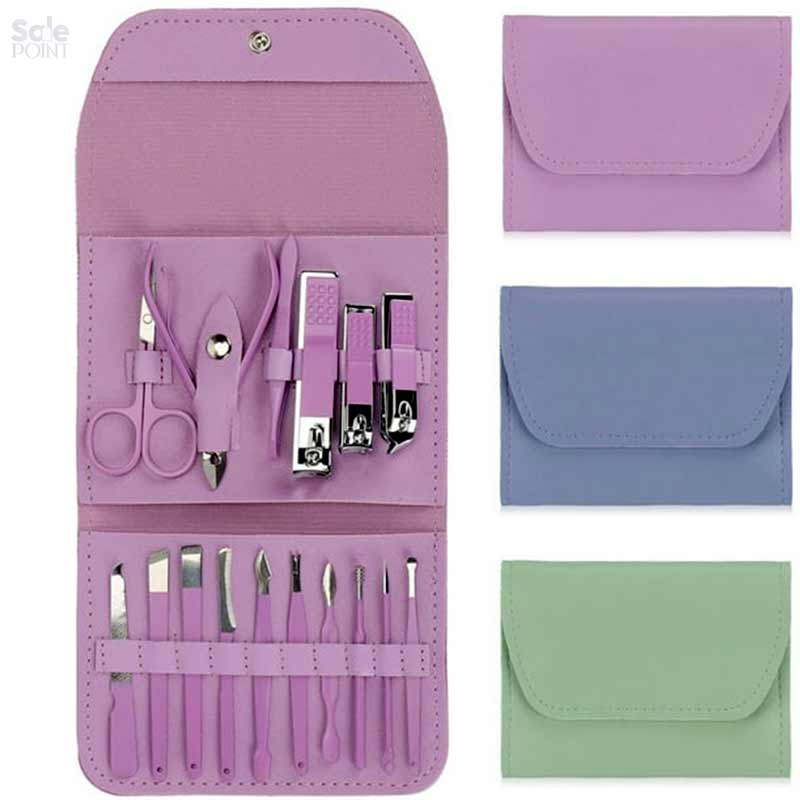 16 PCS Professional Manicure Set Full Function Kit Stainless Steel Pedicure Sets With Leather Portable Case