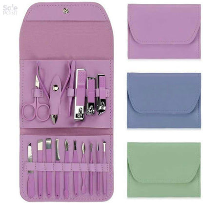 16 PCS Professional Manicure Set Full Function Kit Stainless Steel Pedicure Sets With Leather Portable Case