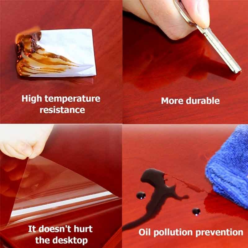 Self Adhesive Clear Glossy Furniture Protective Transparent Sheet PVC