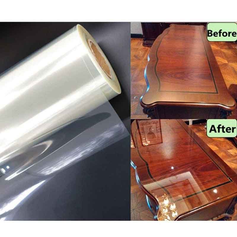 Self Adhesive Clear Glossy Furniture Protective Transparent Sheet PVC