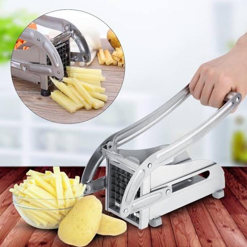 Stainless Steel Potato Cutter, Potato Cutter, Effective Stainless Steel Potato Cutter Veg Slicer Potato Chipper Kitchen Helper