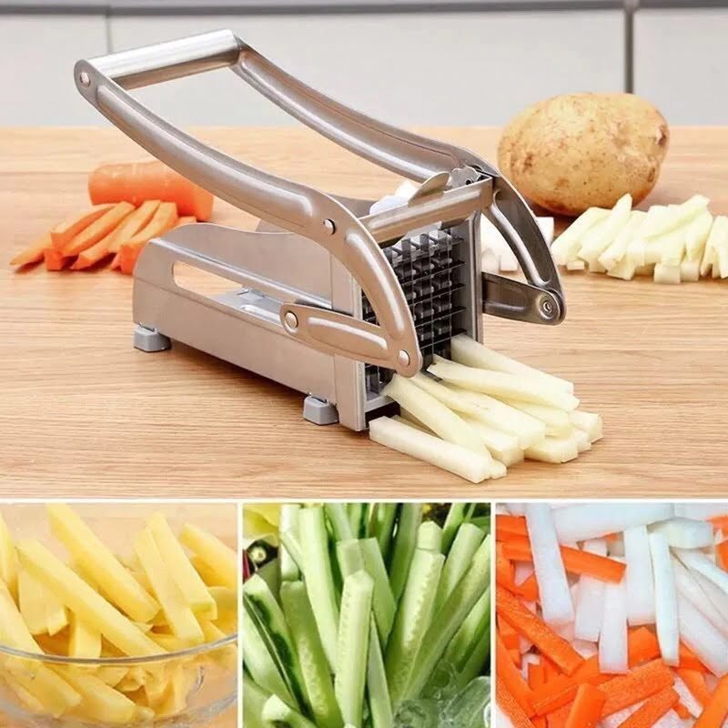 Stainless Steel Potato Cutter, Potato Cutter, Effective Stainless Steel Potato Cutter Veg Slicer Potato Chipper Kitchen Helper