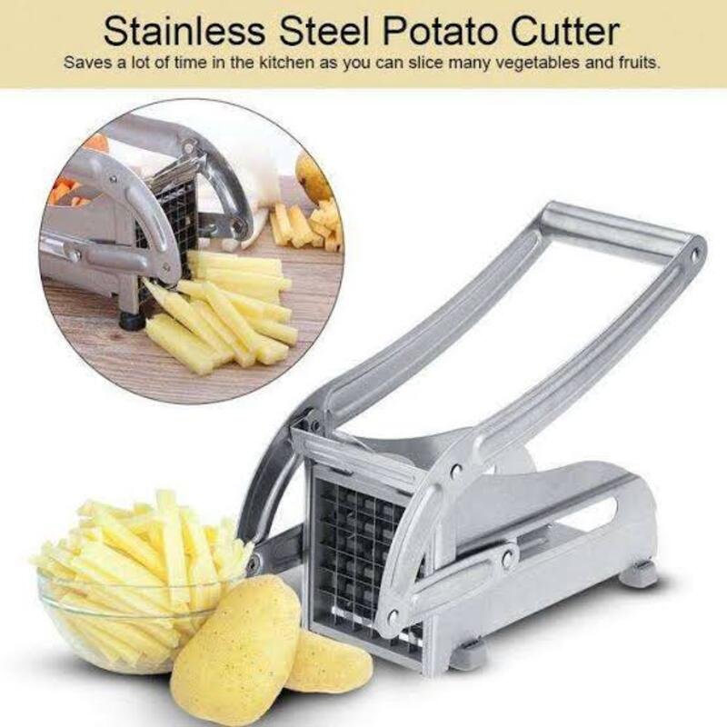 Stainless Steel Potato Cutter, Potato Cutter, Effective Stainless Steel Potato Cutter Veg Slicer Potato Chipper Kitchen Helper