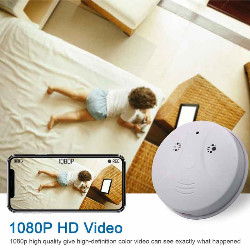 WiFi Smoke Detector Camera HD 1080P