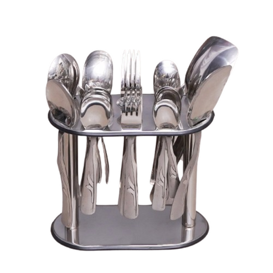 Stainless Steel Stem Design 29 PCS Cutlery Set