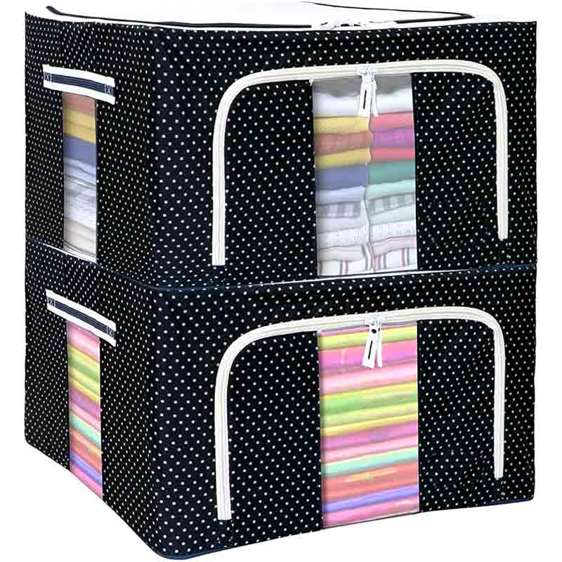 Storage Box With Steel Rods (55 Litre Capacity/Random Prints)