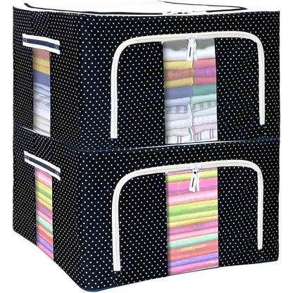 Storage Box With Steel Rods (55 Litre Capacity/Random Prints)