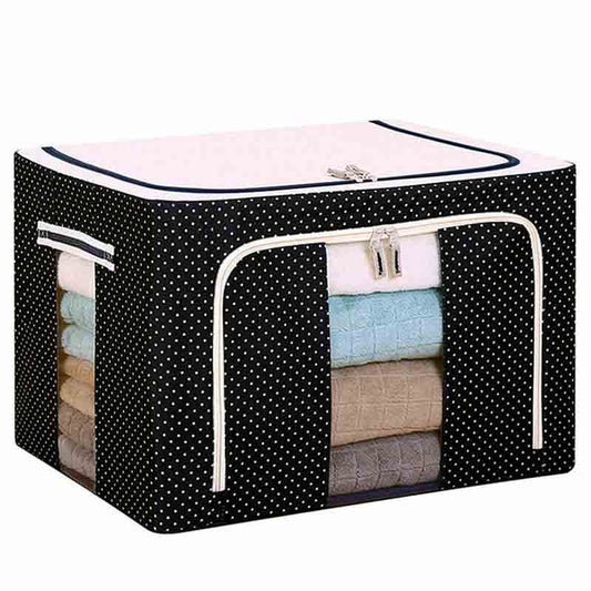 Storage Box With Steel Rods (55 Litre Capacity/Random Prints)