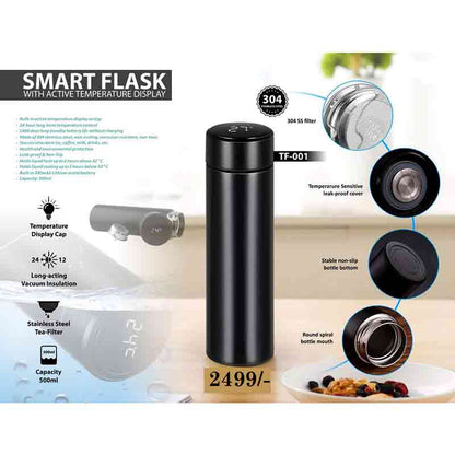 500ml Premium Quality Stainless Steel Temperature Display Vacuum Thermos Flasks