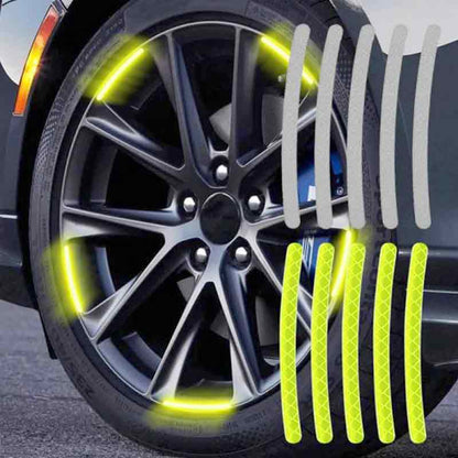 40 Strips Tire Reflective Stickers Lace Strips