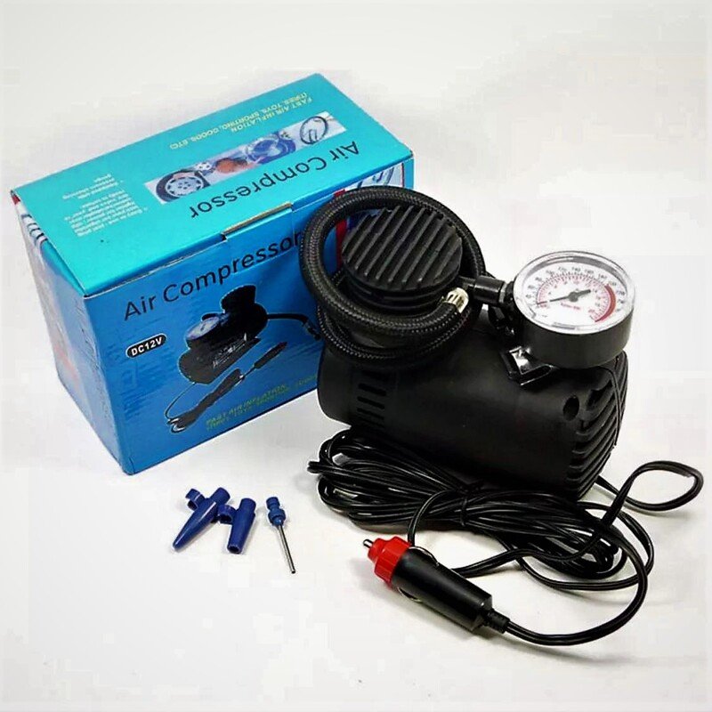 Portable 300psi vehicle pump tire air compressor 12 v with three pneumatic nozzle