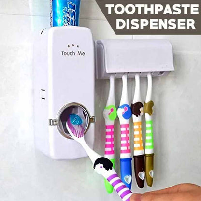 Tooth Paste Dispenser with Tooth Paste Holder